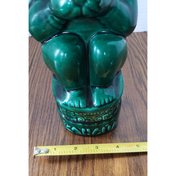 Kahlua Decanter Ceramic Bottle Green Hand Made in Mexico Vintage (Empty) - Picture 8 of 10